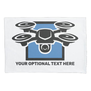 Custom Text Drone Pillowcase