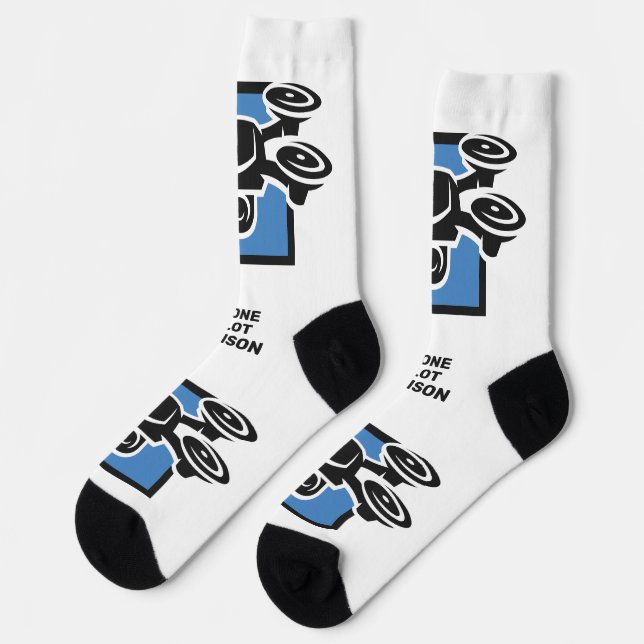 Custom Text Drone Socks (Left)
