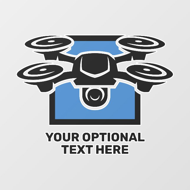 Custom Text Drone Window Cling (Sheet)