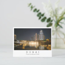 Custom text, Dubai, United Arab Emirates Postcard