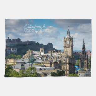 Custom Text Edinburgh Scotland Kitchen Towel
