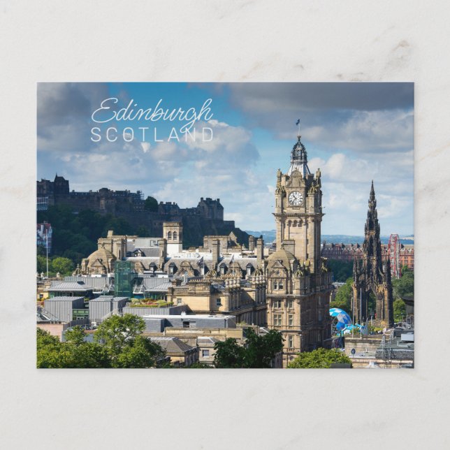 Custom Text Edinburgh Scotland Postcard (Front)