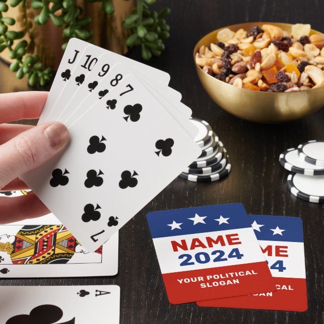 Custom Text Election Campaign Gear Playing Cards (In Situ)