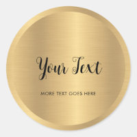 Custom Text Elegant Metallic Look Faux Gold Script