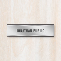 Custom Text Elegant Modern Simple Silver Home