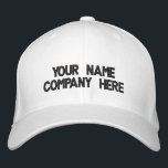 Custom Text Embroidered Baseball Cap Choose Colour<br><div class="desc">Personalized Your Colours and Font Promotional Baseball Caps - Add Your Text - Name - Company / Number / Letter / Slogan - Tagline / or Website , Phone , E-mail , Social Media Handle , Address , Logo - Photo / more - Choose Your Colour / Size / Font...</div>