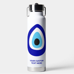 Custom Text Evil Eye Nazar Amulet Water Bottle