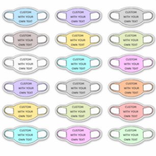Custom Text Face Mask Shaped