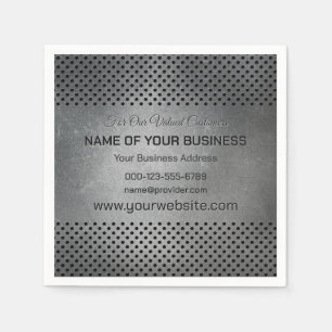 Custom Text Faux Metal Napkin