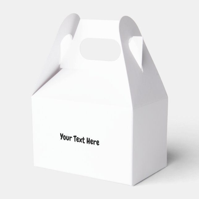 Custom Text  Favor Box (Front Side)