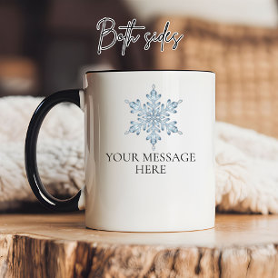 Custom Text Festive Winter Mug Gift for Mom & Dad