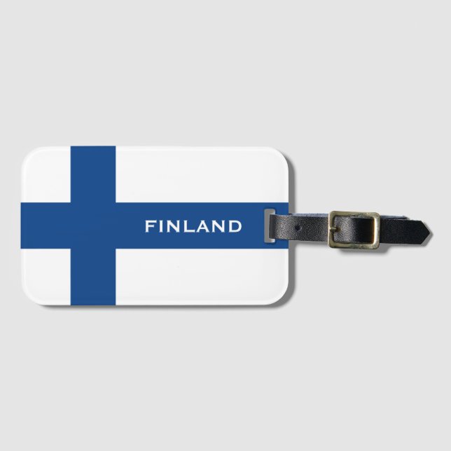 Custom text FINLAND Luggage Tag (Front Horizontal)