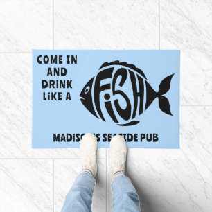 Custom Text Fish Doormat