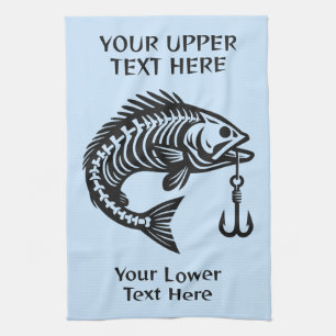 Custom Text Fish Kitchen Towel