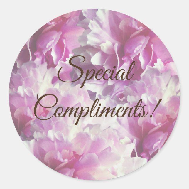 Custom Text Floral Art  Sticker (Front)