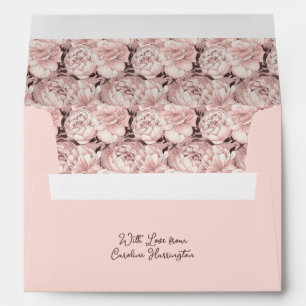 Custom Text Floral Pattern Envelope