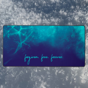 Custom Text Forgiven Cool Modern Christian Desk Mat