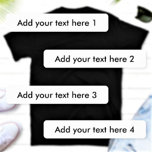 Custom Text Four Different Options Fabric Clothing