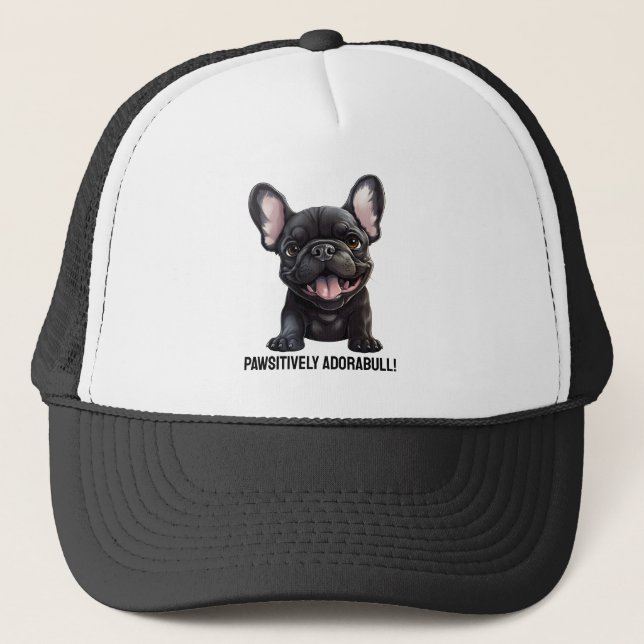 Custom text 🐶Frenchie puppy Trucker Hat (Front)