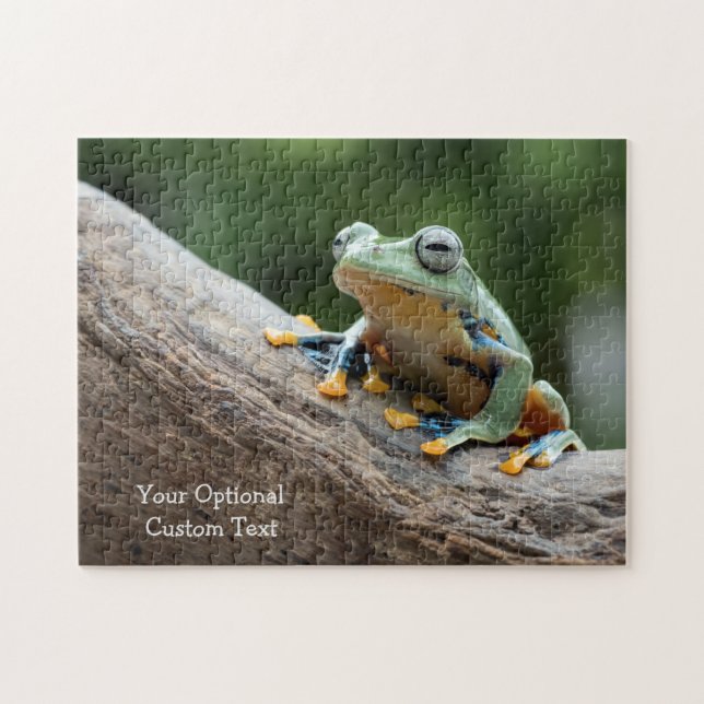 Custom Text Frog Puzzles (Horizontal)