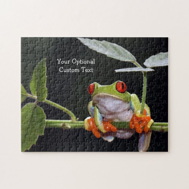 Custom Text Frog Puzzles (Horizontal)