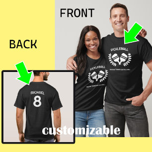 Custom text (front and back) Pickleball  T-Shirt