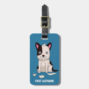 Custom text Funny Dog luggage tag