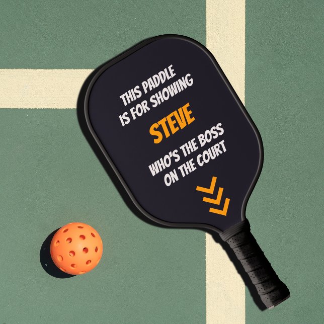 Custom Text Funny Personalized Black Pickleball Paddle (Creator Uploaded)
