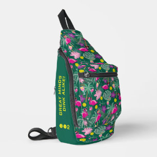 Custom text Funny Tropical pickleball,   Sling Bag