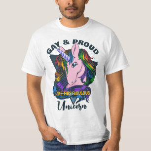 Custom Text Gay Unicorn T-Shirt