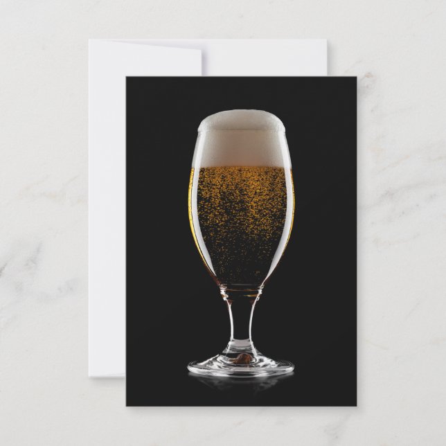 Custom text Glass of Beer Invitation (Front)