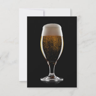 Custom text Glass of Beer Invitation
