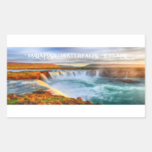 Custom Text Godafoss Waterfalls, Iceland Sticker