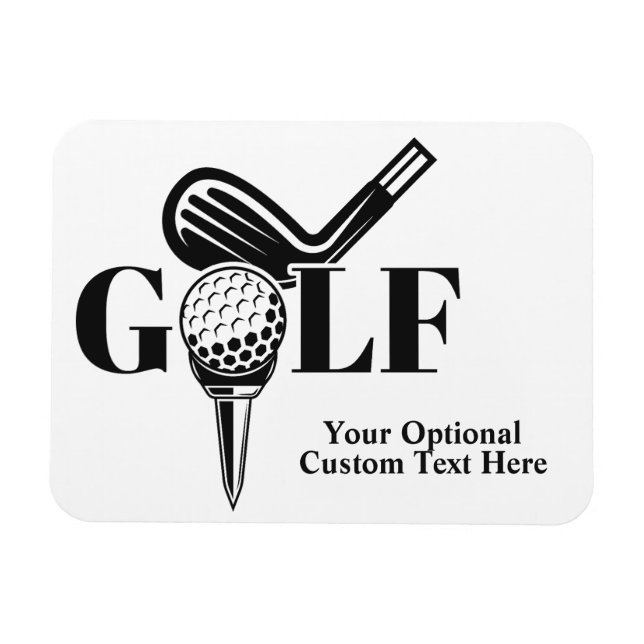 Custom Text Golf Magnet (Horizontal)