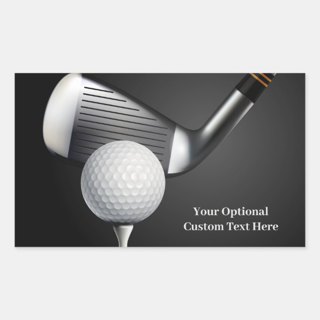 Custom Text Golf Sticker (Front)