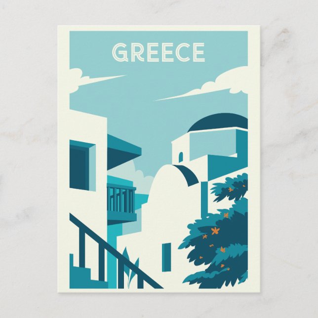 Custom Text Greece Postcard (Front)
