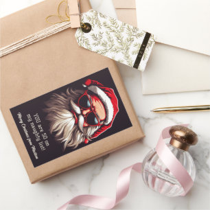 Custom Text Grumpy Santa Sticker