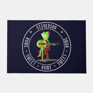 Custom Text - Guitar Frog - Home Sweet Home Doormat