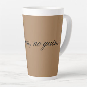 Custom text   gym motivation   And Light Brown, Latte Mug