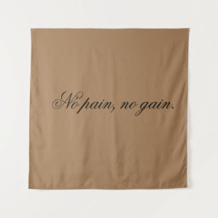 Custom text gym motivation And Light Brown, Tapestry