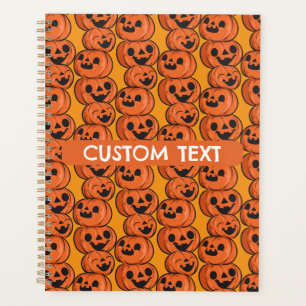 Custom Text Halloween Happy Pumpkins Personalize Planner