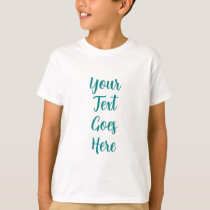 Custom Text Hand Script Template Boys Kids T-Shirt
