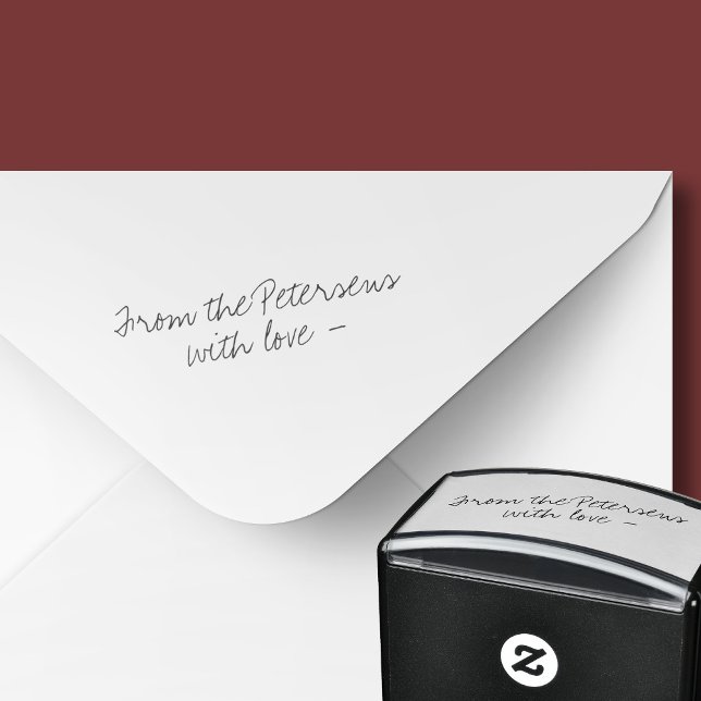 Custom text handwriting script signature self-inking stamp (Creator Uploaded)