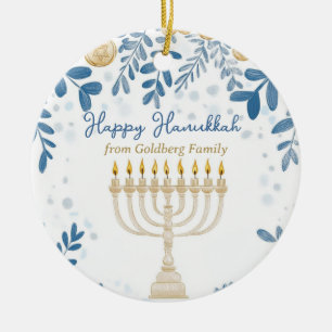 Custom text Hanukkah Harmony Ornament