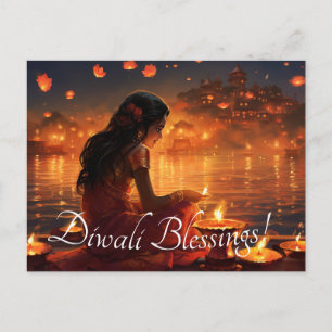 Custom text 🤩 Happy Diwali  Postcard
