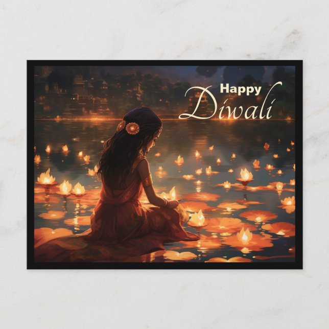 Custom text 🤩 Happy Diwali  Postcard (Front)