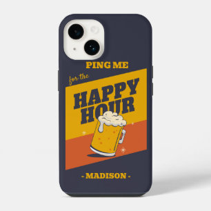 Custom Text Happy Hour iPhone 14 Case