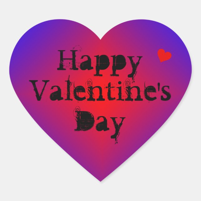 Custom Text Heart Stickers (Front)