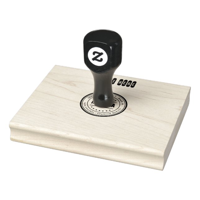 Custom Text Here Logo or Image Wood Art Stamp (Stamp)