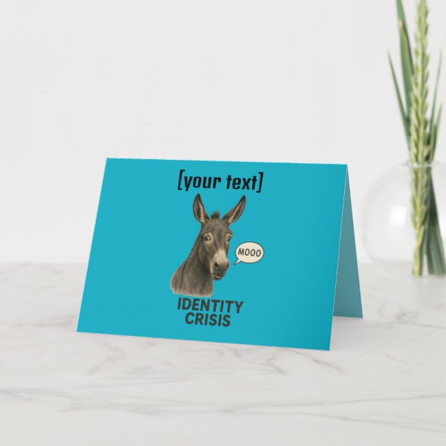 Custom Text Hilarious  Holiday Card (Front)
